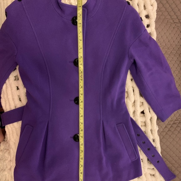 Quarter Sleeve Stylish Wool Coat - Picture 12 of 13